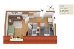 Etagenwohnung Duisburg Huckingen - 1 Zimmer, 28 m&sup2;, 330&euro; | Angebot:26723124