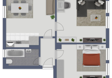 Wohnung Duisburg Essenberg - 2 Zimmer, 54 m&sup2;, 425&euro; | Angebot:26646870